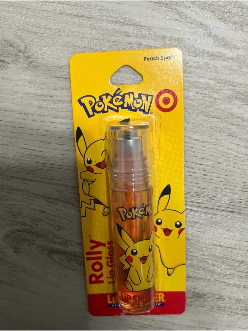 Pokemon pickachu Peach Spark Rolly Lip Gloss – Yellow